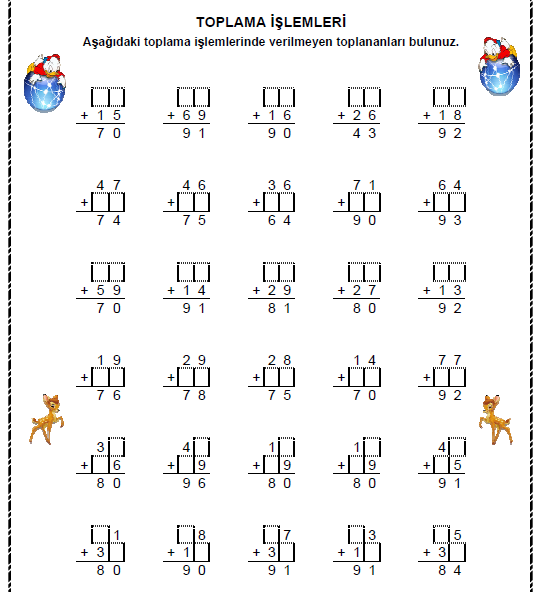 Verilmeyeni bulma 2.sınıf matematik