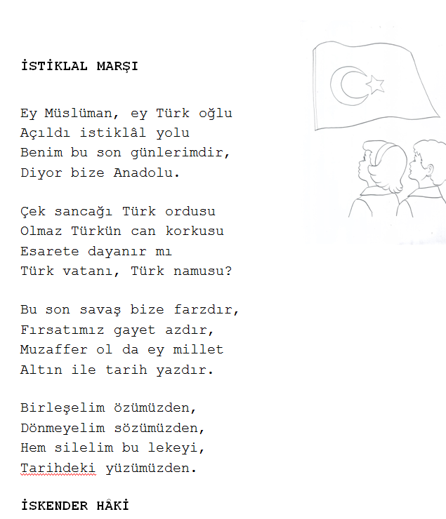 İstiklal Marşı Yazma Yarışmasına Finale Kalan Diğer Şiirler 3