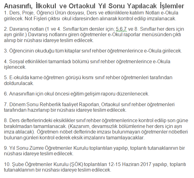 sene sonu işleri