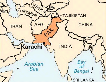 karaçi haritası, hindistan haritası