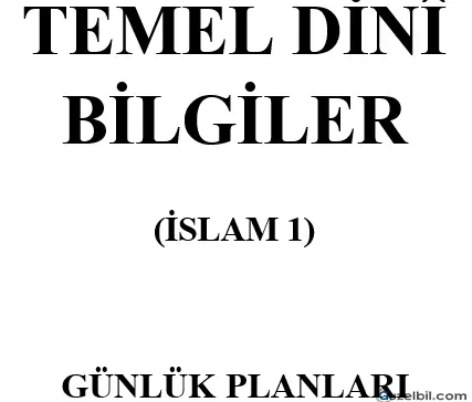 5. 6.Sınıflar Temel Dini Bilgiler İslam 1 Günlük Planı 2023