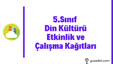 5.Sınıf Din Kültürü Etkinlik ve Çalışma Kağıtları