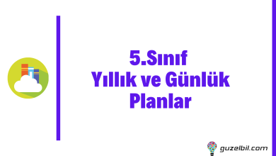 5.Sınıf Yıllık ve Günlük Planlar