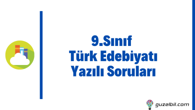 9.Sınıf Türk Edebiyatı Yazılı Soruları